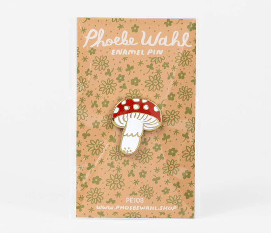 Amanita Mushroom Pin by Phoebe Wahl