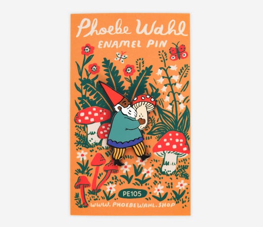 Mushroom Gnome Pin by Phoebe Wahl