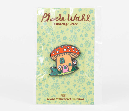 Mushroom Cottage Pin by Phoebe Wahl