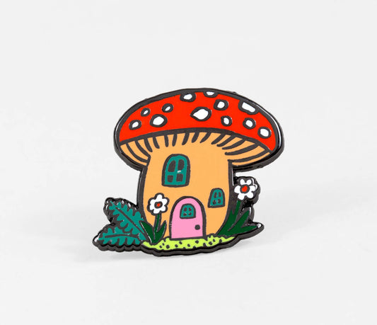 Mushroom Cottage Pin by Phoebe Wahl